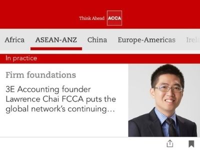 ACCA Accounting and Business Magazine Features 3E Accounting Founder