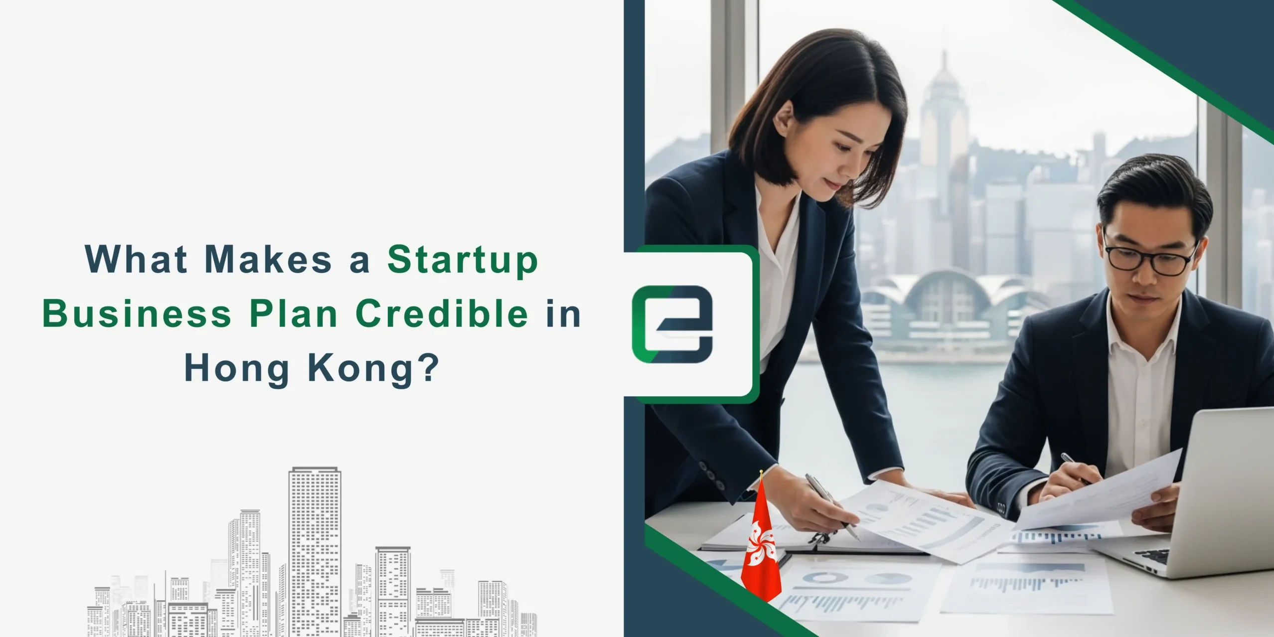 Startup Business Plan Credible in Hong Kong Business team reviewing startup financial projections for Hong Kong company registration